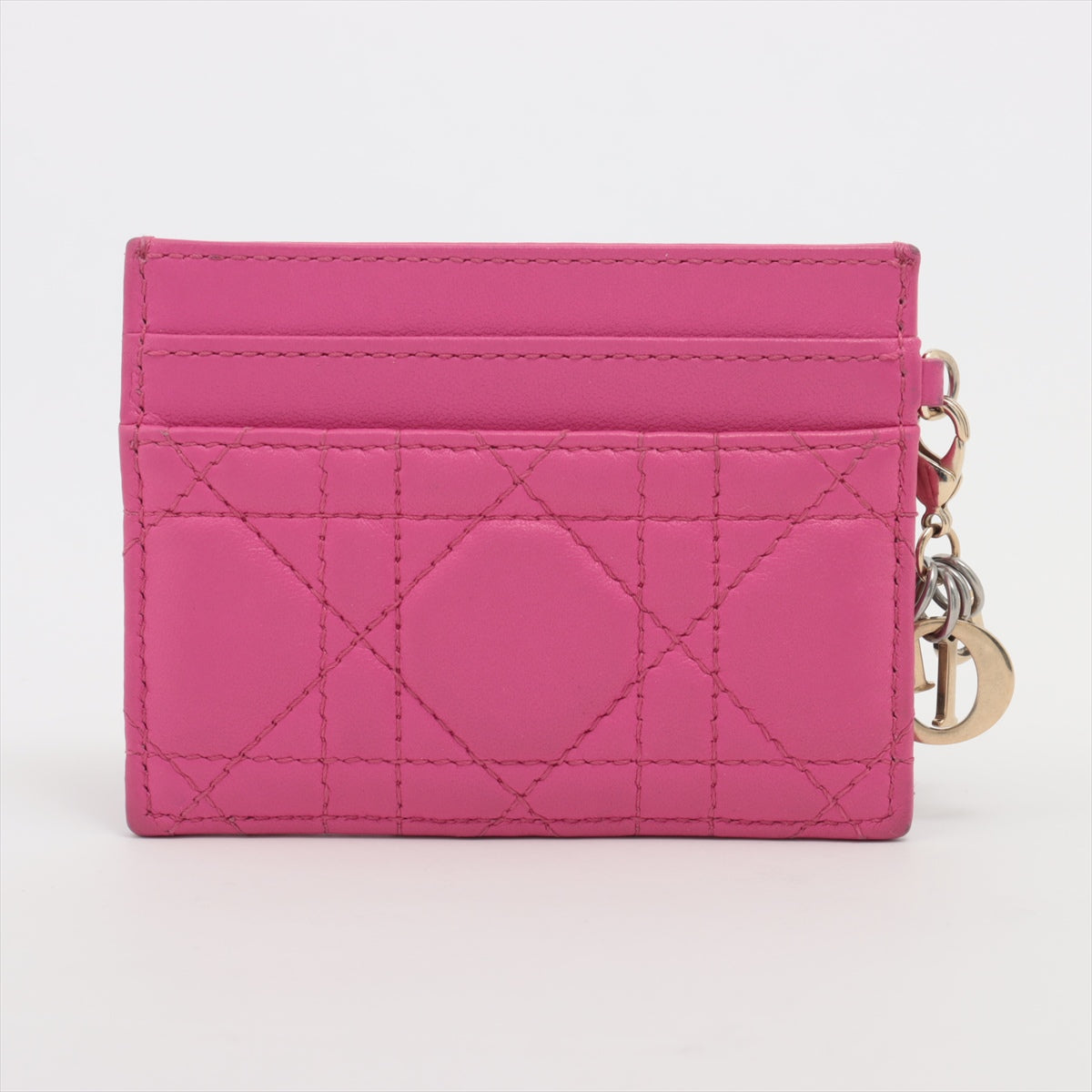 Dior Lady Dior Cannage Lambskin Card Case Pink