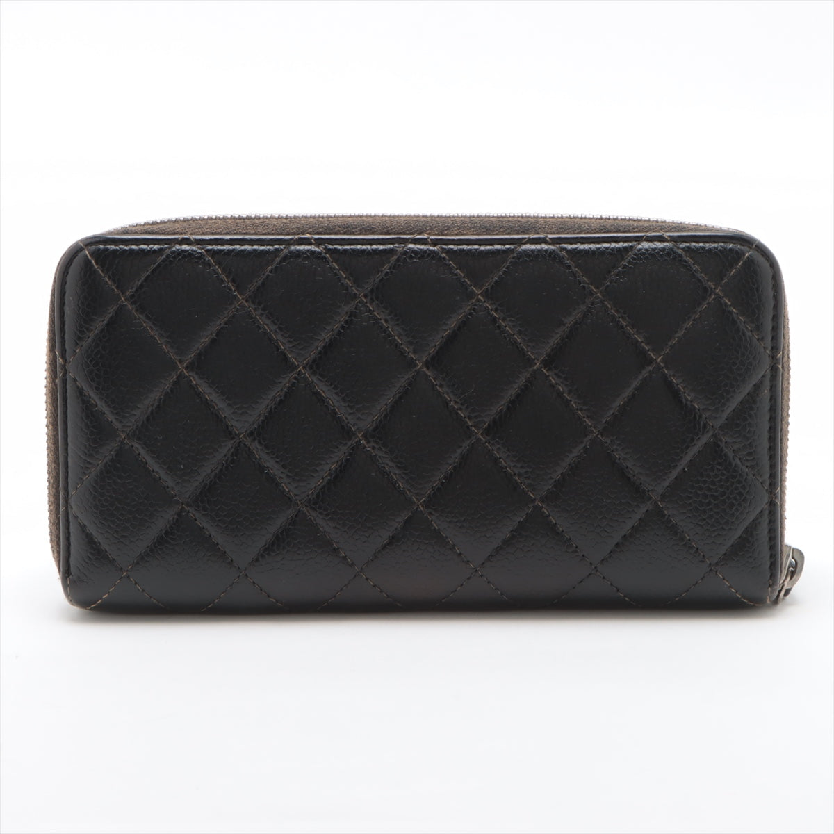 Chanel Matelasse Caviar Skin Zippy Wallet Black