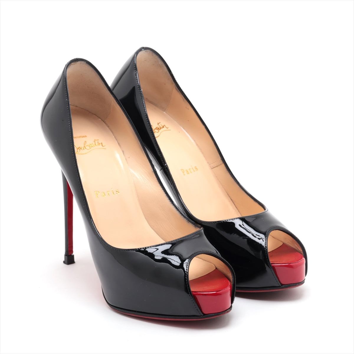 Christian Louboutin Patent Leather Open-toe Pump