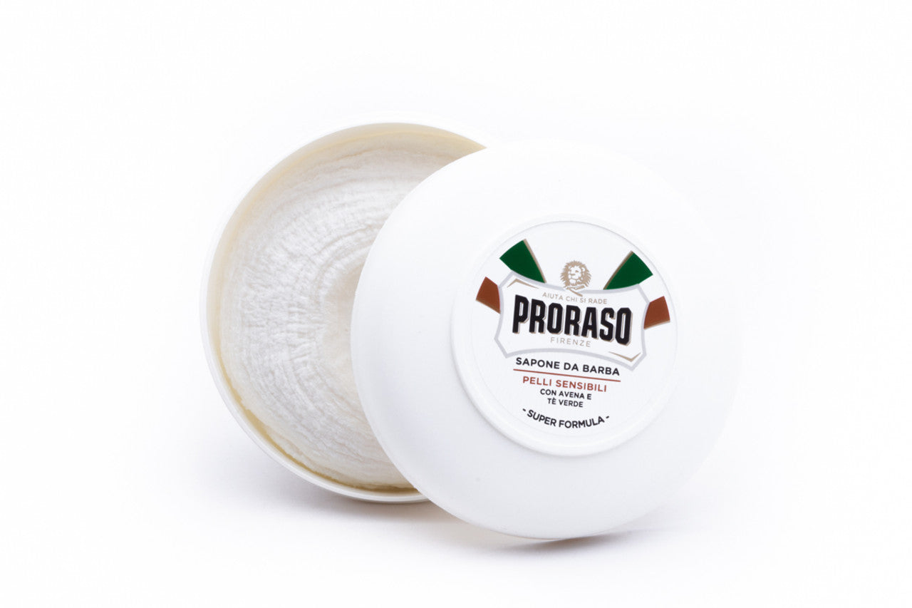 Proraso Shaving Soap in Bowl Sensitive Skin - White 5.2 oz - Multipack