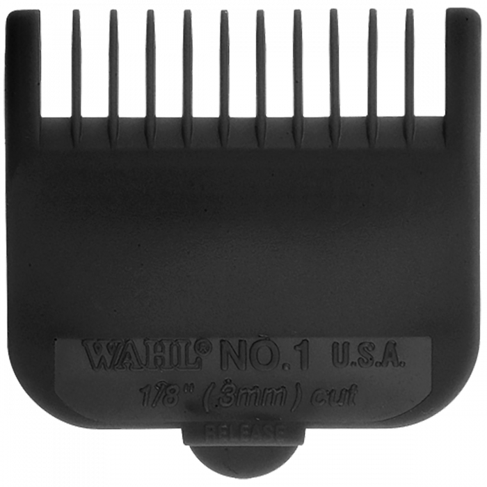 Wahl #1 Nylon Cutting Guide Comb - Black (1/8")