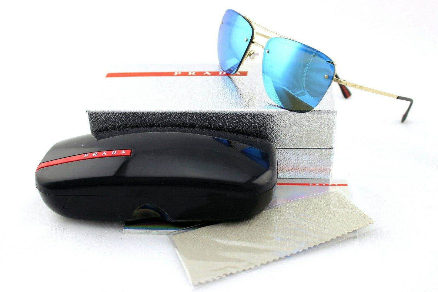 Prada SPS 57R ZVN-5M2 - Pale Gold-Light Green Blue by Prada for Men - 59-16-135 mm Sunglasses