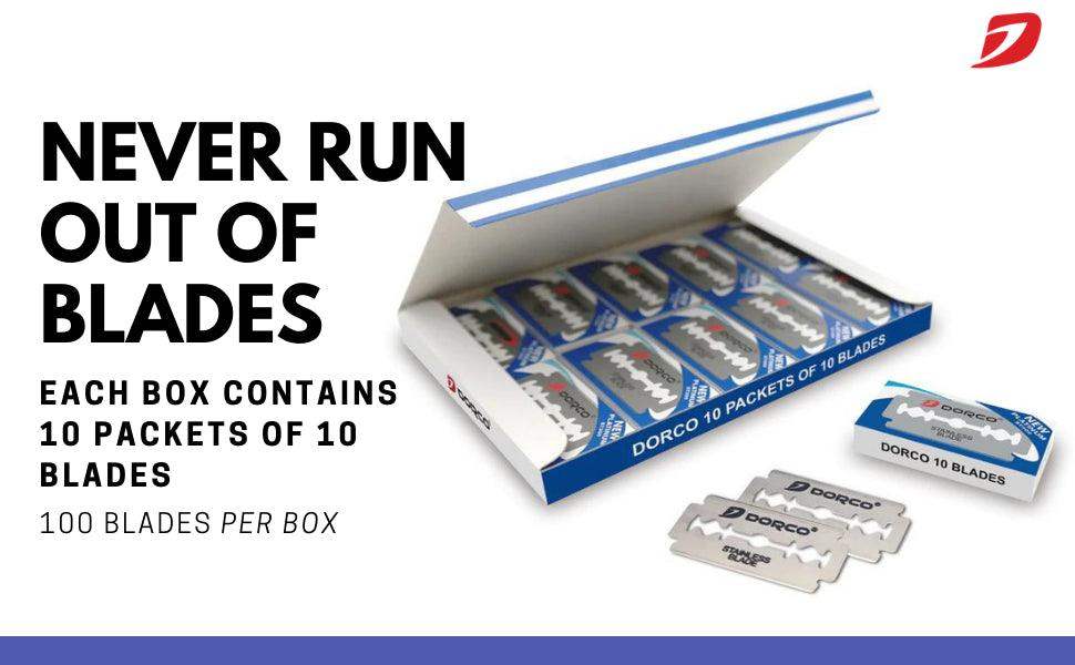 Dorco Double Edge Razor Blade 100ct Blue - BarberSets