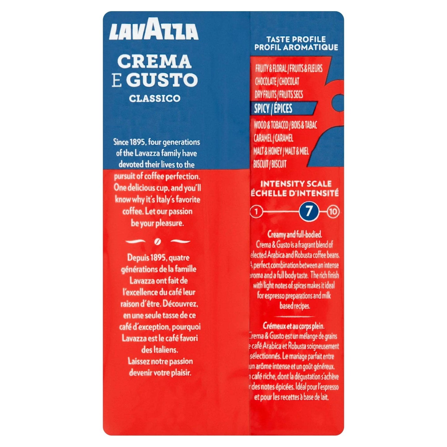 Crema e Gusto Classico Roast Ground Coffee by Lavazza for Unisex - 8.8 oz Coffee