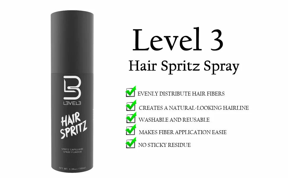 L3VEL3 Hair Spritz Spray 100ml / 3.3 oz