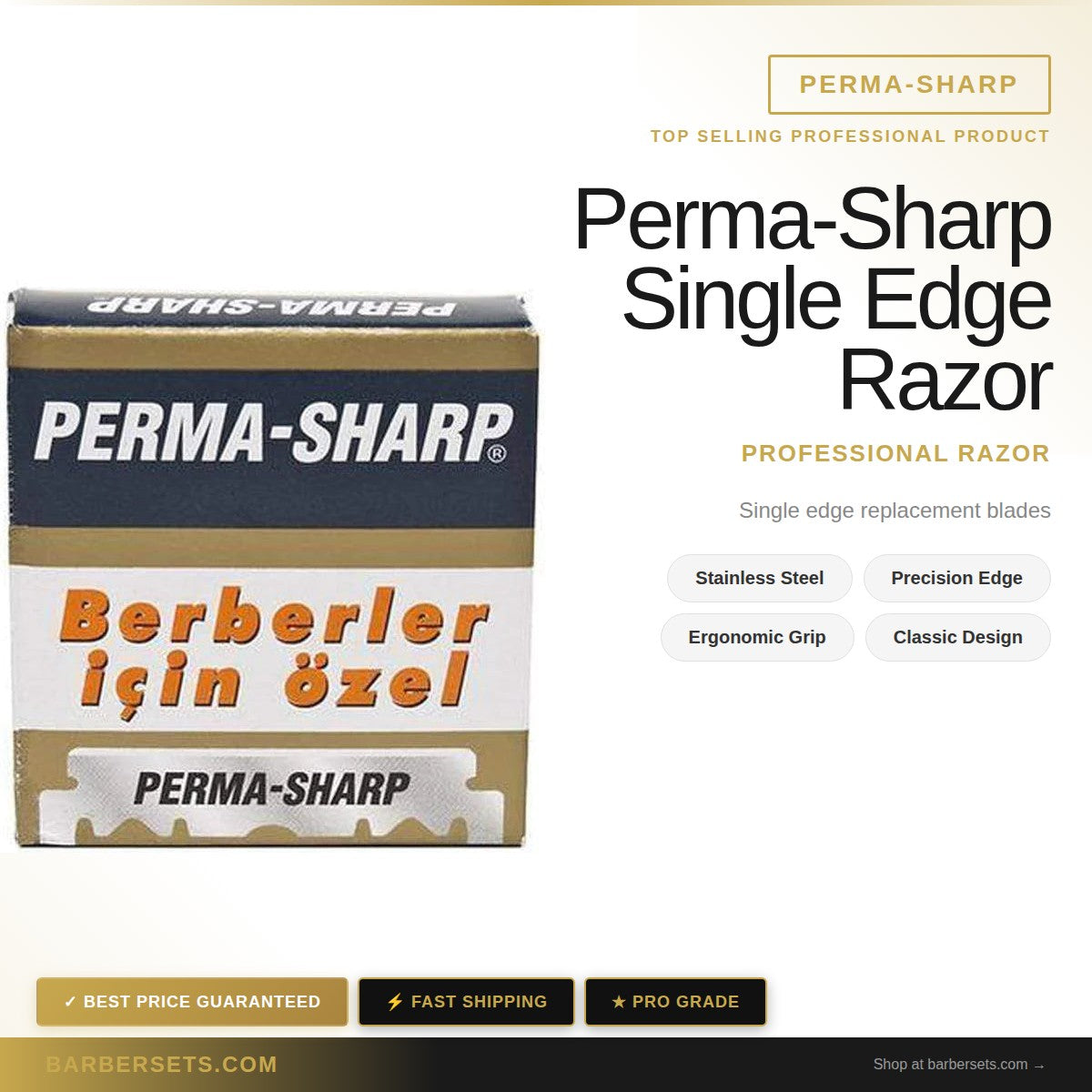 Perma-Sharp Single Edge Razor Blade 100pcs