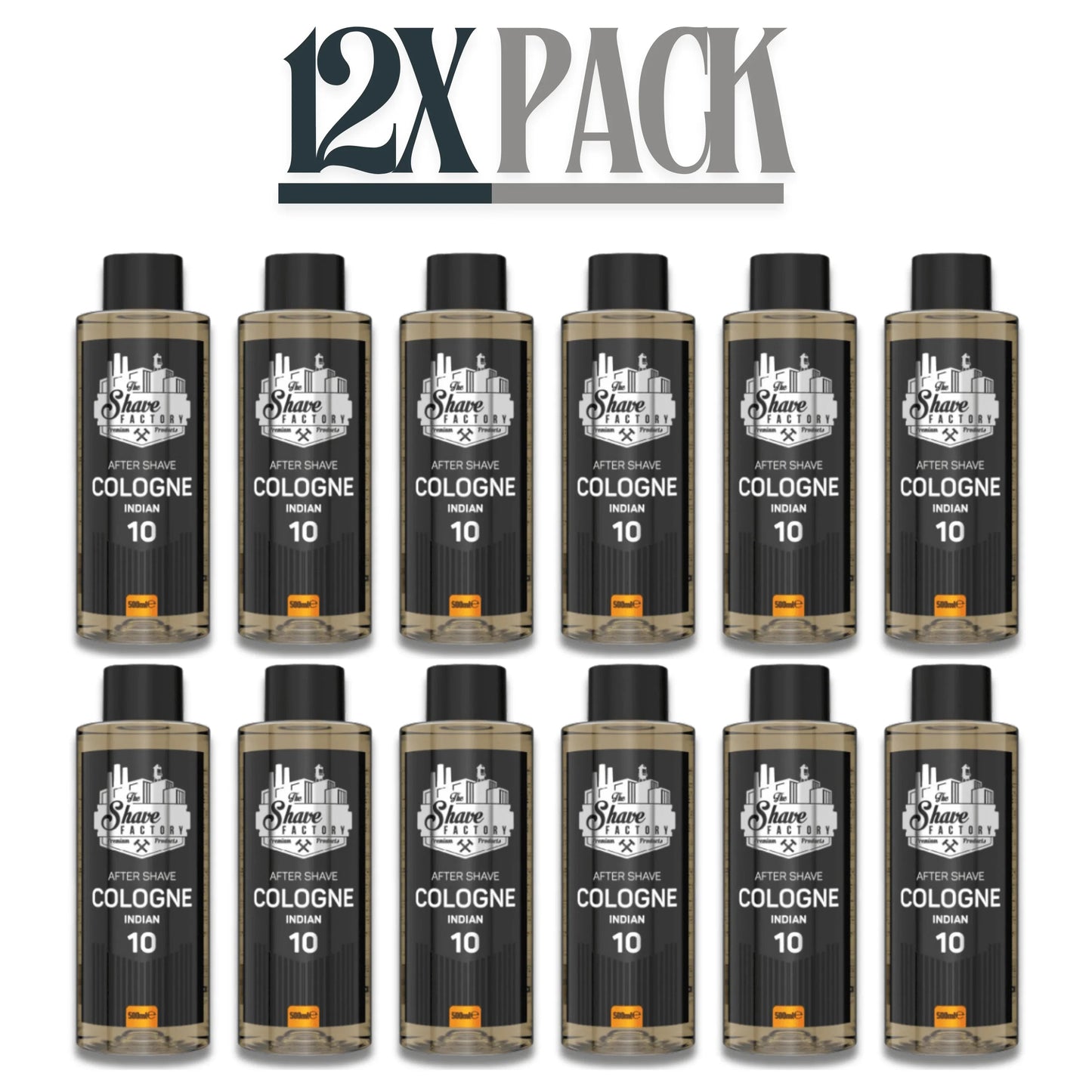 The Shave Factory After Shave Cologne 10 Indian 500ml / 16.9 oz Multipack