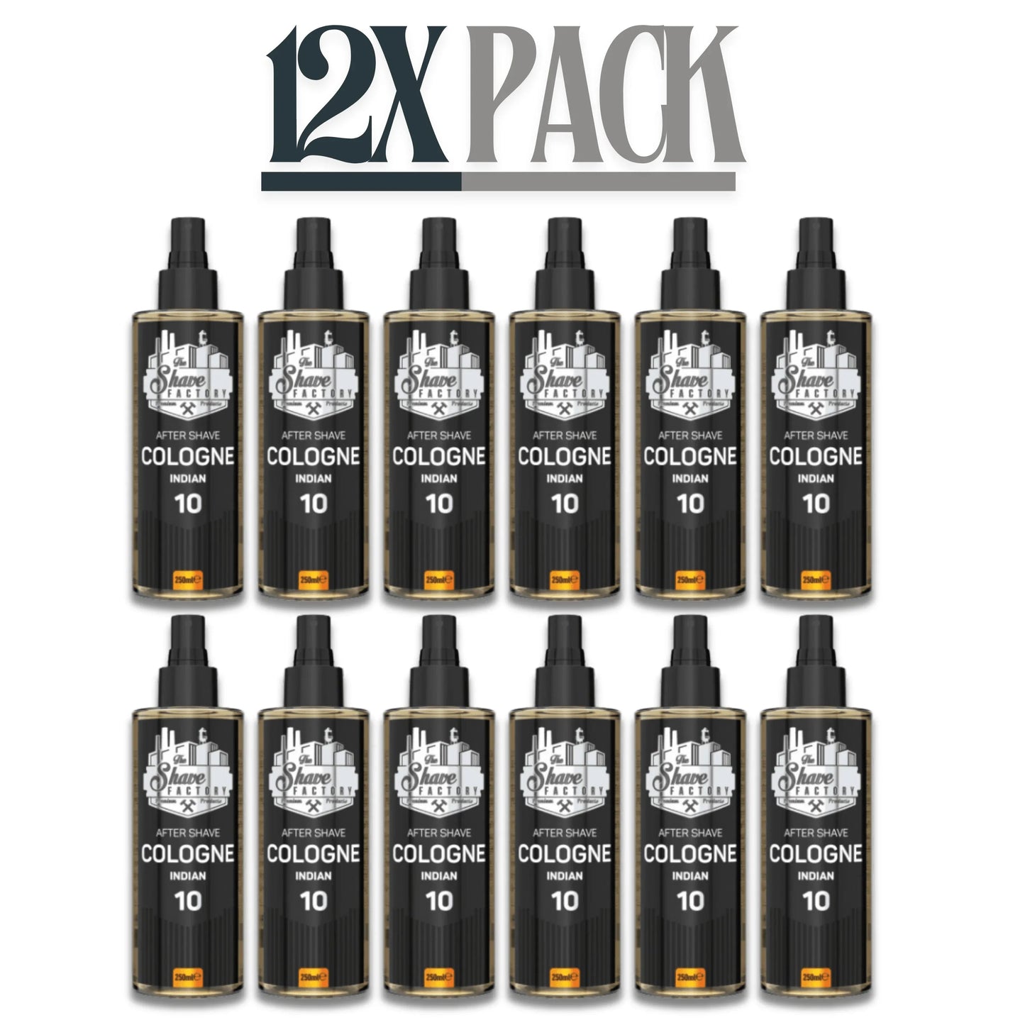 The Shave Factory After Shave Cologne 10 Indian 250ml / 8.45 oz Multipack