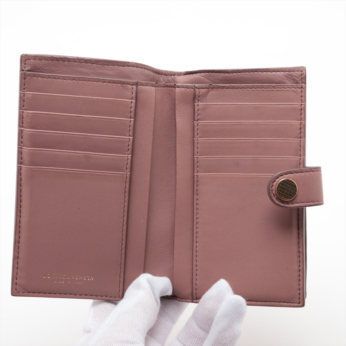 Bottega Veneta Intrecciato Leather Bi fold Medium Wallet