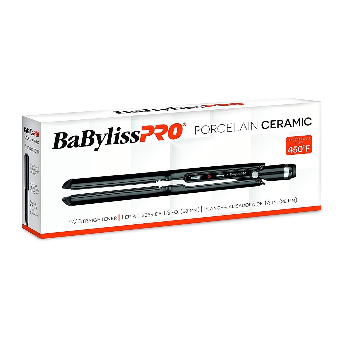 BaBylissPRO Porcelain Ceramic Straightening Iron 1-1/2"