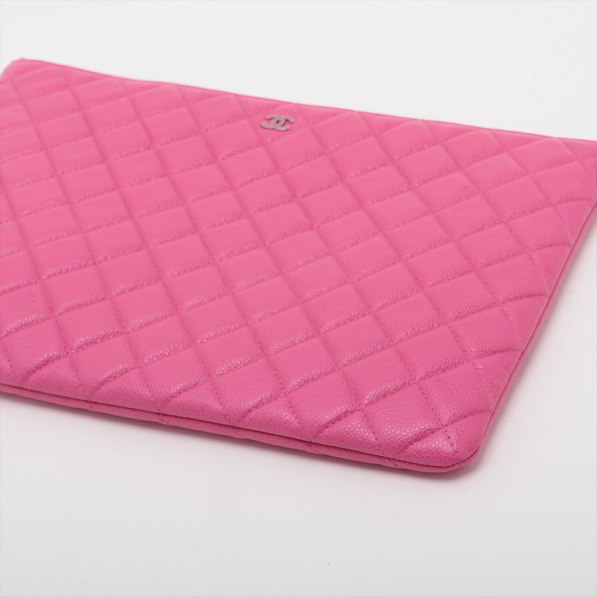 Chanel Matelasse Caviar Skin Clutch Bag Pink