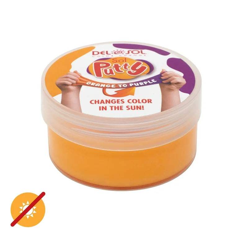 Color-Changing Sol Putty - Orange to Purple by DelSol for Unisex - 1 Pc Putty