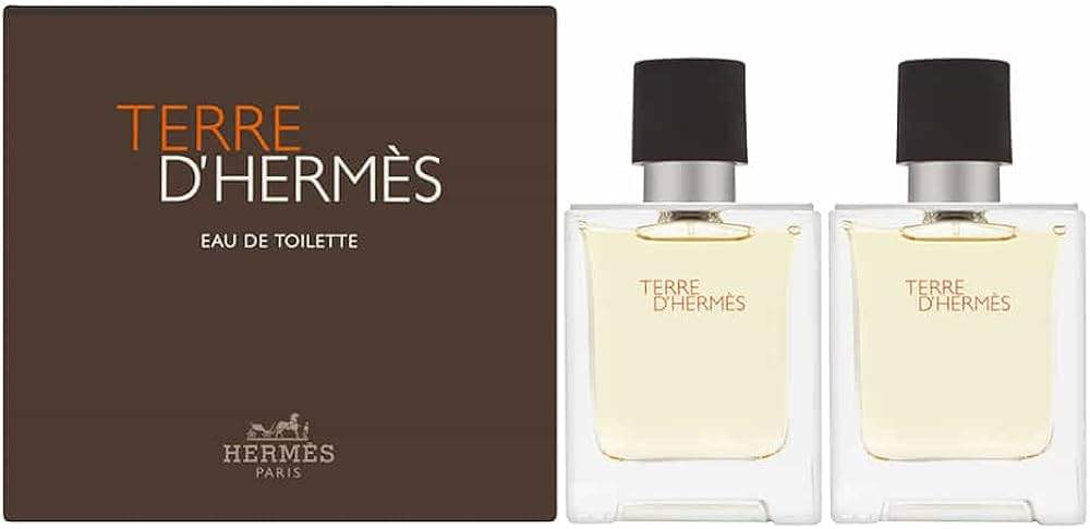 Terre DHermes by Hermes for Men - 2 Pc Gift Set 2 x 1.6oz EDT Spray