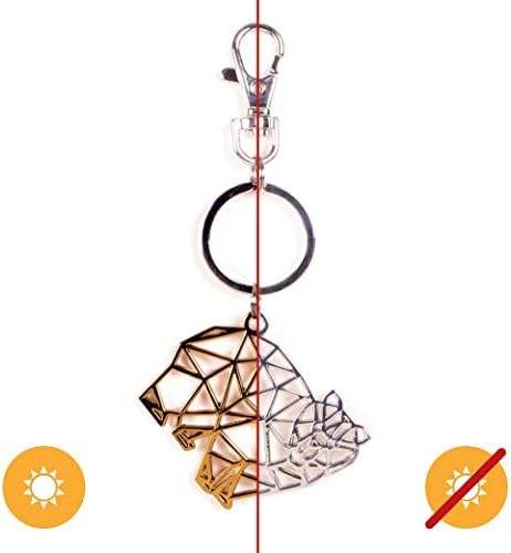 Color-Changing Key Chain Metal Bear - Gold by DelSol for Women - 1 Pc Keychain - Pack of 3