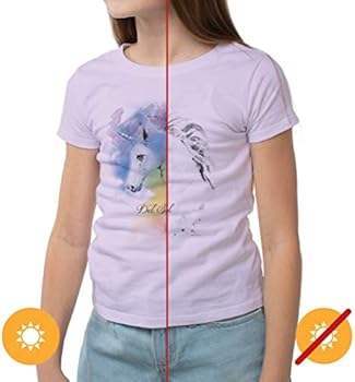 Girls Crew Tee - Unicorn - Lilac by DelSol for Women - 1 Pc T-Shirt (YM)