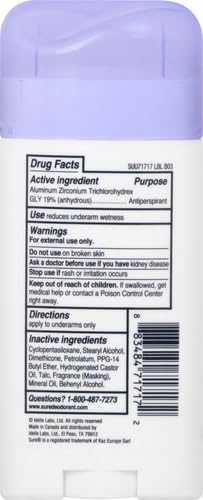 Invisible Solid Anti-Perspirant and Deodorant - Unscented by Sure for Unisex - 2.6 oz Deodorant Stick