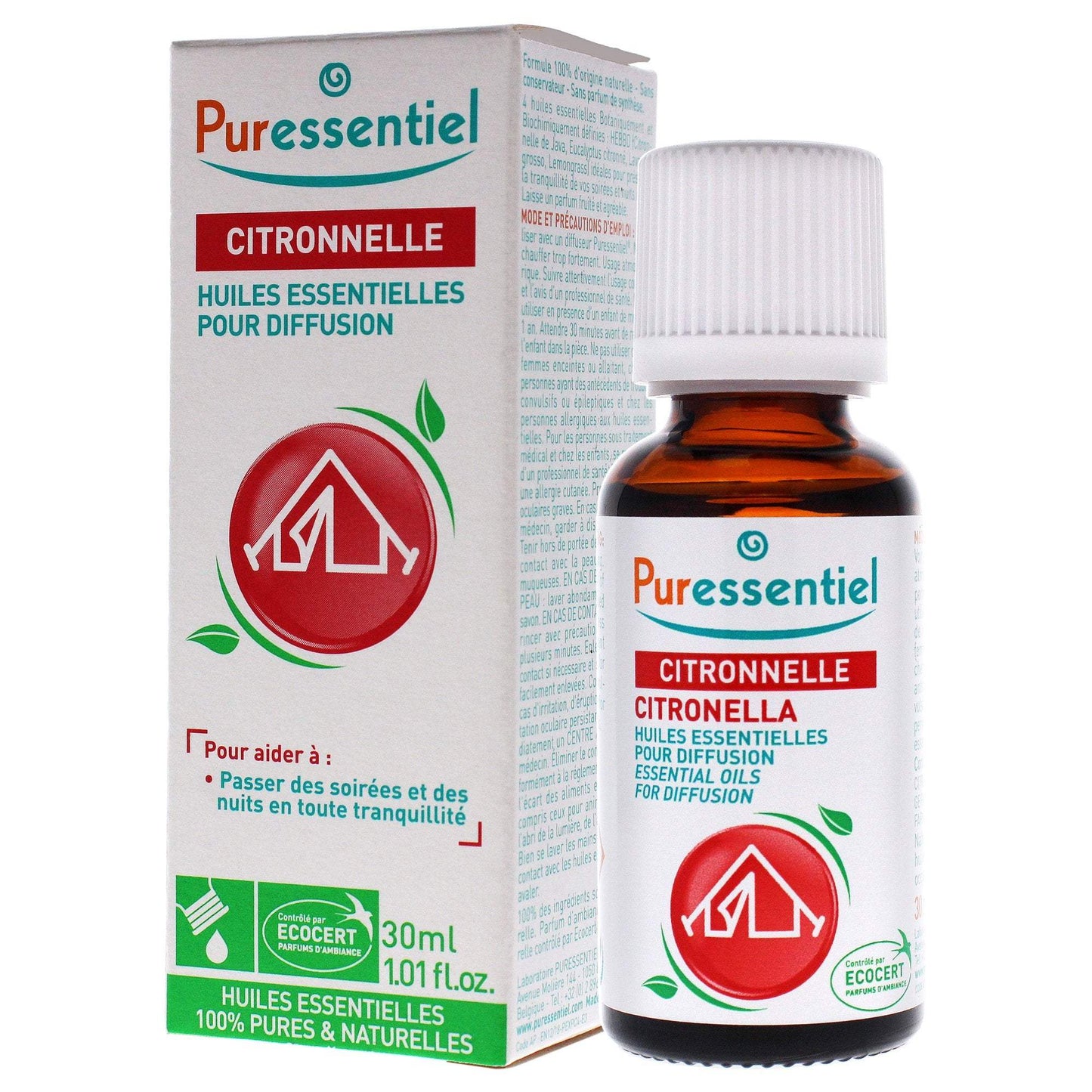 Diffusion Essential Oil - Citronella by Puressentiel for Unisex - 1.01 oz Oil