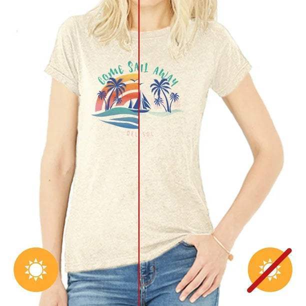 V-Neck Tee - Anchors Away by Delsol for Women - 1 Pc T-Shirt (Medium)