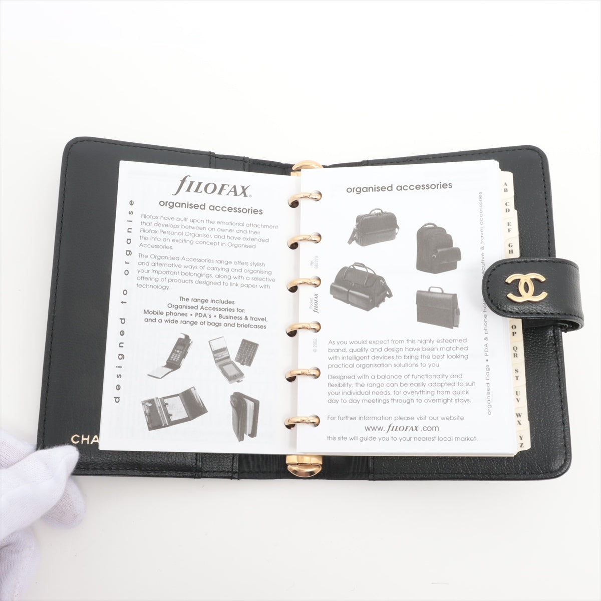 Chanel CC Logo Leather Notebook Cover