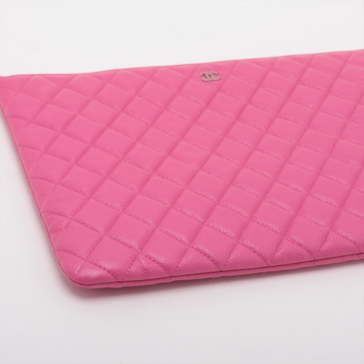 Chanel Matelasse Caviar Skin Clutch Bag Pink