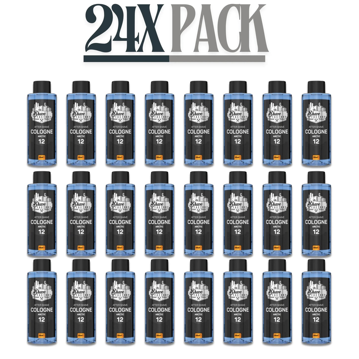 The Shave Factory After Shave Cologne 12 Arctic 500ml / 16.9 oz Multipack