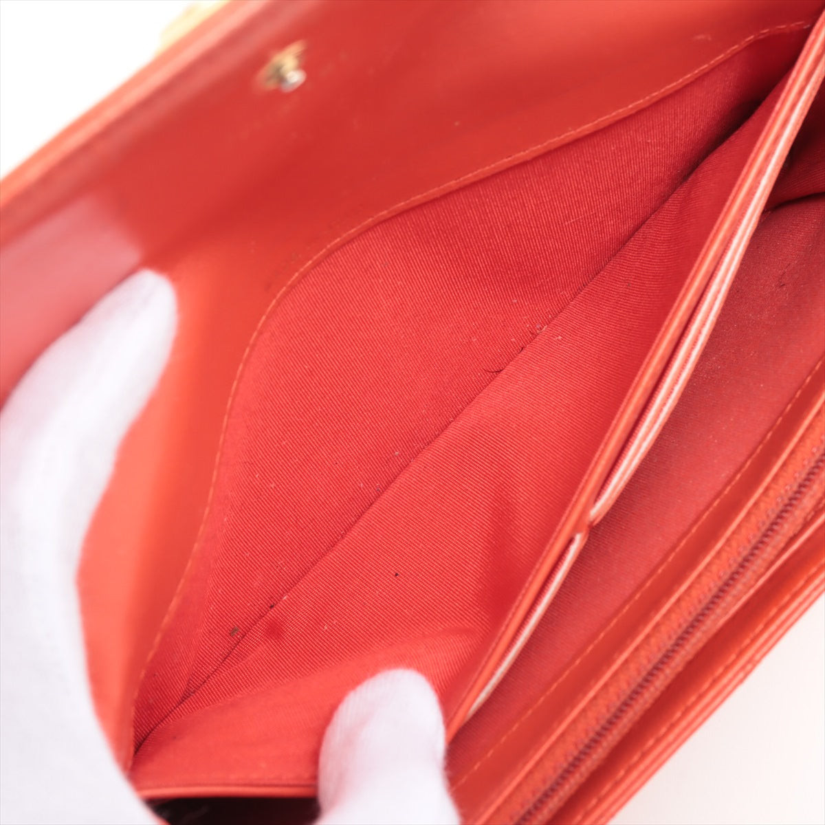 Chanel Boy Matelasse Lambskin Long Wallet Red