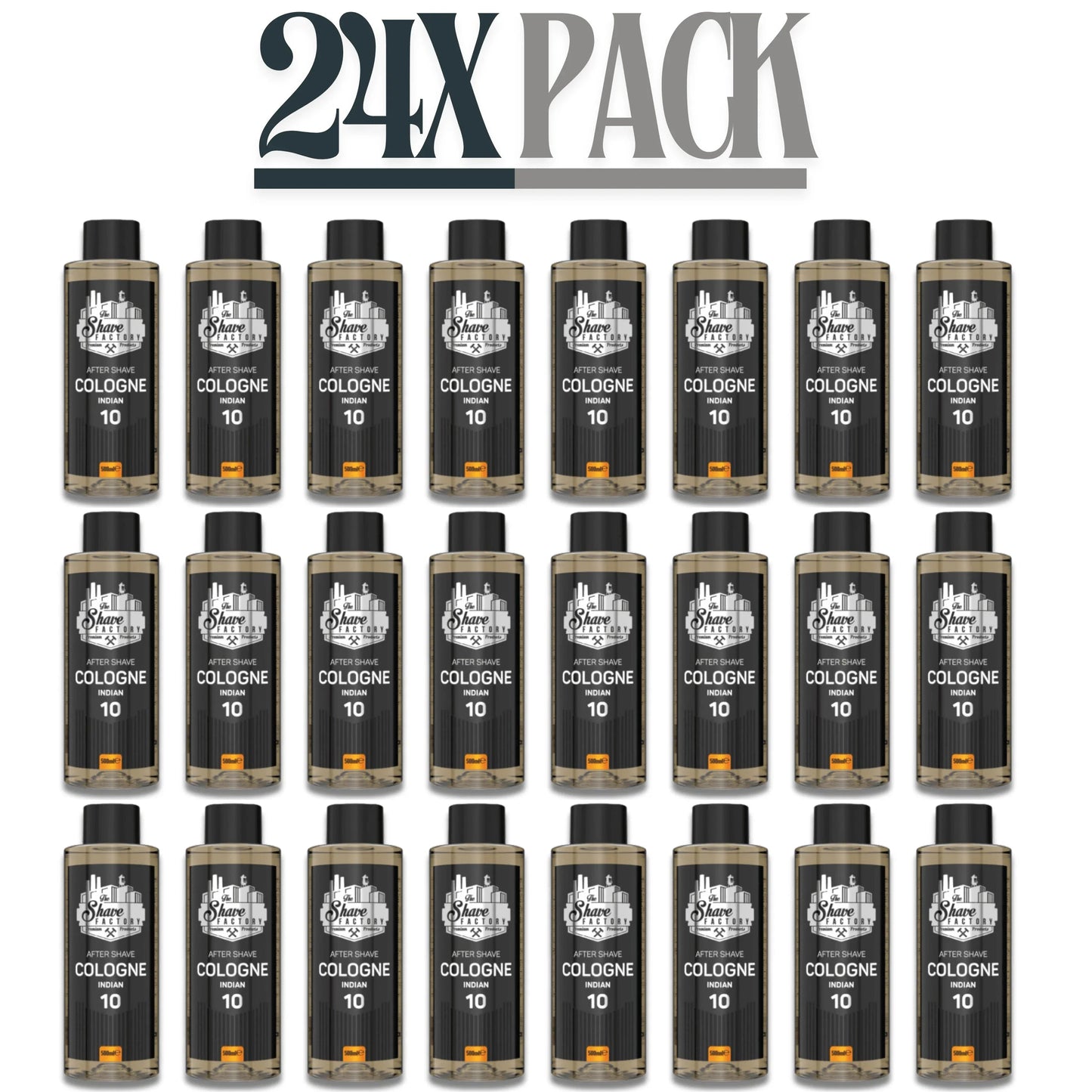 The Shave Factory After Shave Cologne 10 Indian 500ml / 16.9 oz Multipack