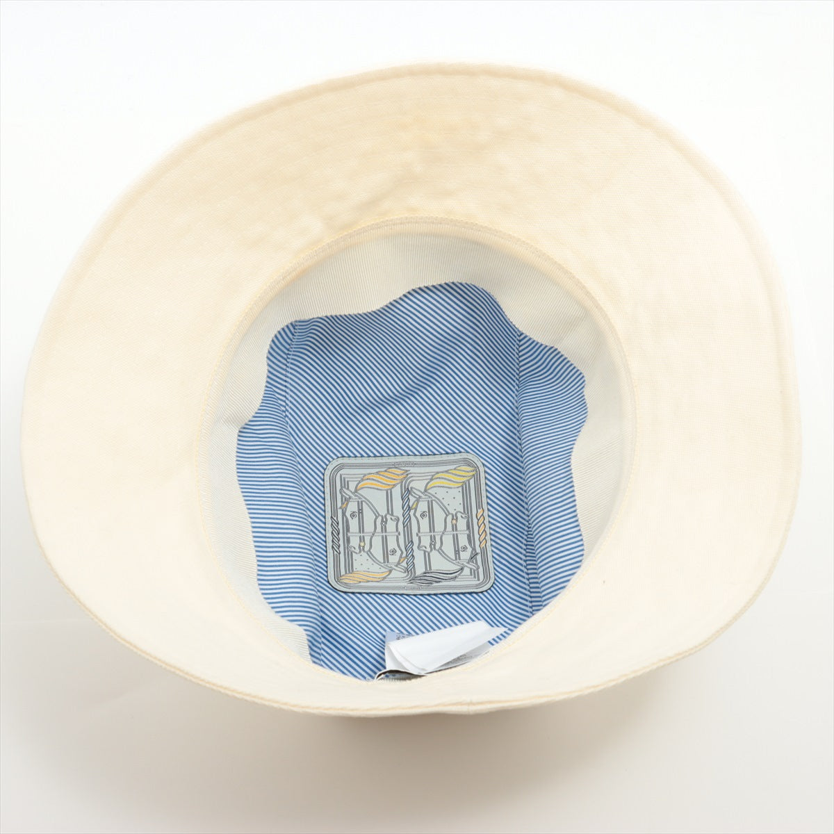 Hermès Bucket Cotton Hat Ivory