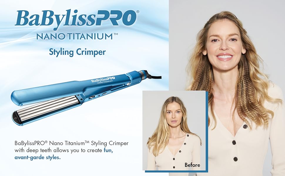 BaBylissPRO Nano Titanium Styling and Texturizing Crimper Set