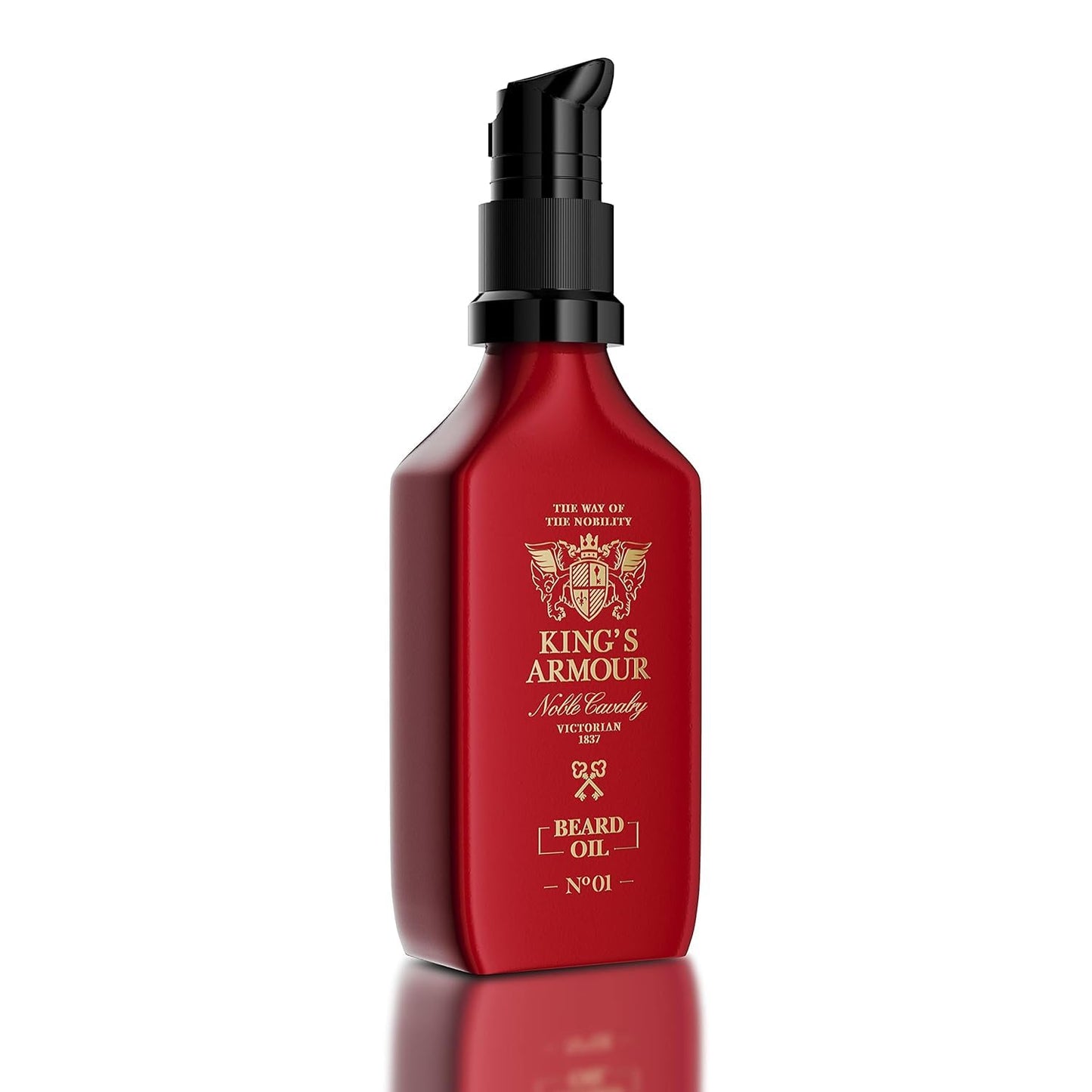 King's Armour Beard Oil - Softens, Strengthens, Grows & Conditions Beard - Unique Oils of Jojoba, Argan and Sweet Almond - Refreshes All Day Long with Its Magical Fragrance 50 ml (1.69 Fl Oz)