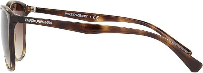 Emporio Armani AR 8043-H 5026-T5 - Dark Havana-Brown Polarized by Giorgio Armani for Women - 54-18-135 mm Sunglasses