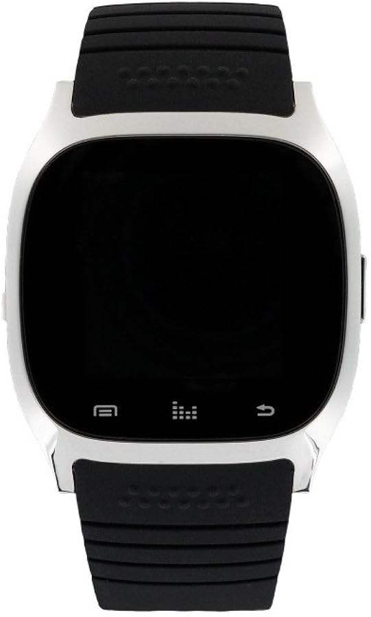 EK-B4 Montre Connectee Silver/Black Silicone Strap Smart Watch by Eclock for Men - 1 Pc Watch