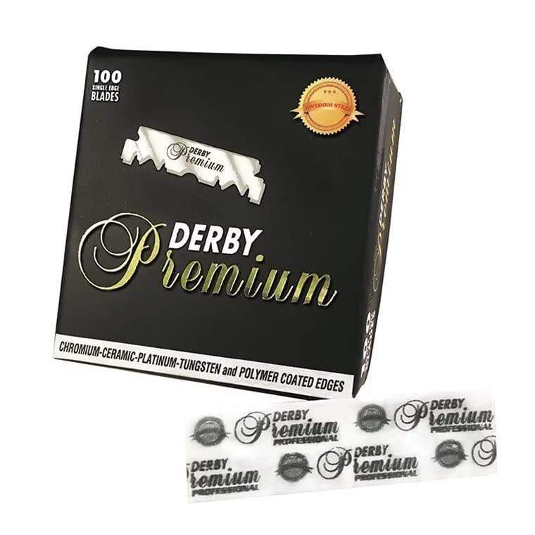 The Shave Factory Straight Edge Razor Kit (Matte/Barber No25 50ml Cologne / 100 Derby Premium Single Edge Razor Blades) - BarberSets