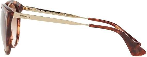 Prada SPR 17S UE0-0A6 - Spotted Brown Pink-Brown Shaded by Prada for Women - 53-21-140 mm Sunglasses