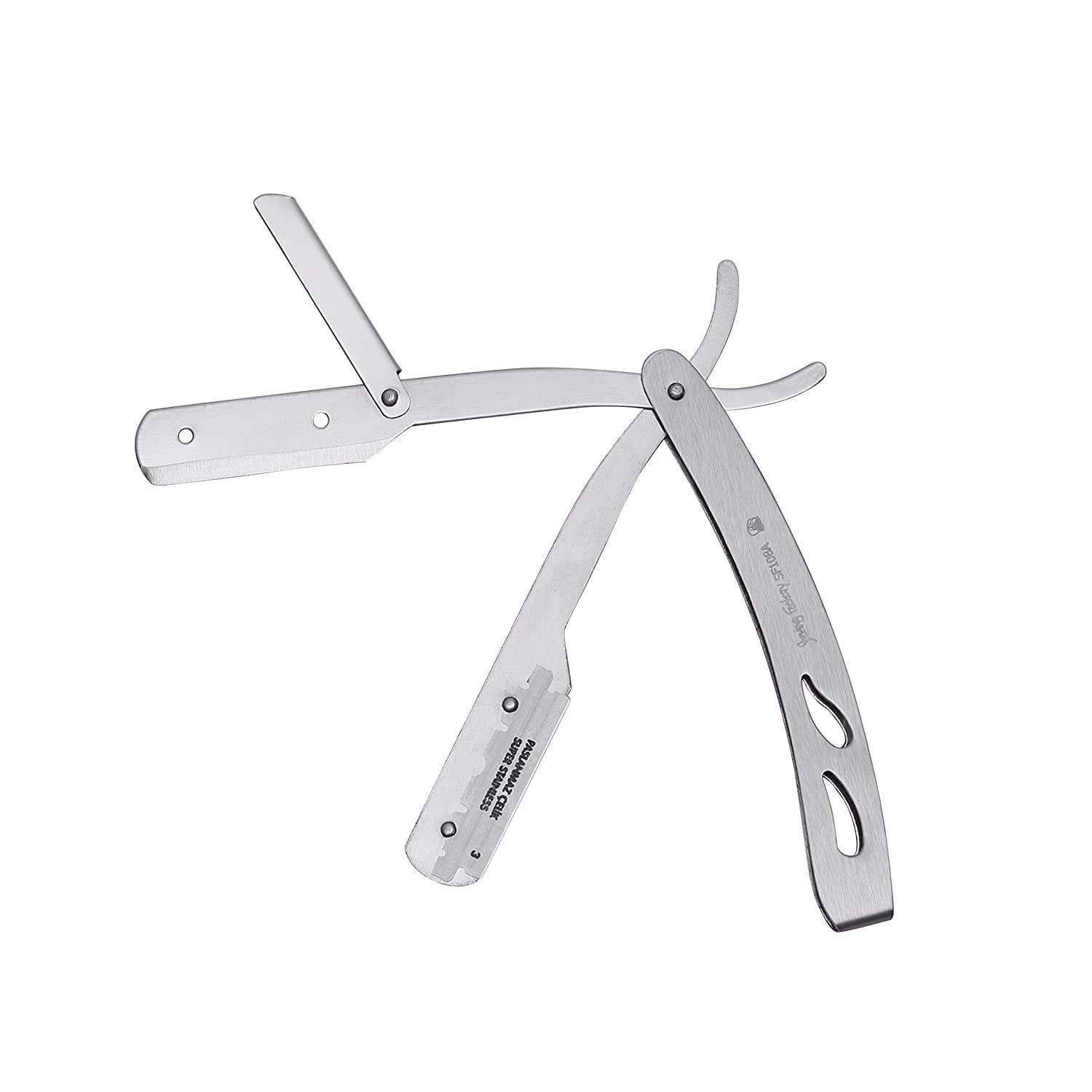 The Shave Factory Straight Edge Razor Kit (Matte/Barber No24 50ml Cologne / 100 Derby Professional Single Edge Razor Blades) - BarberSets