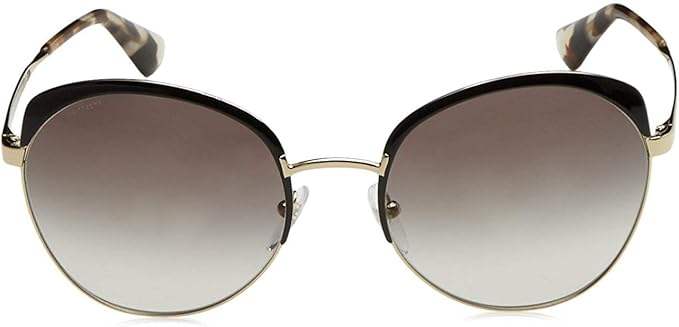 Prada SPR 54S QE3-0A7 - Black-Pale Gold-Grey Gradient by Prada for Women - 59-20-140 mm Sunglasses