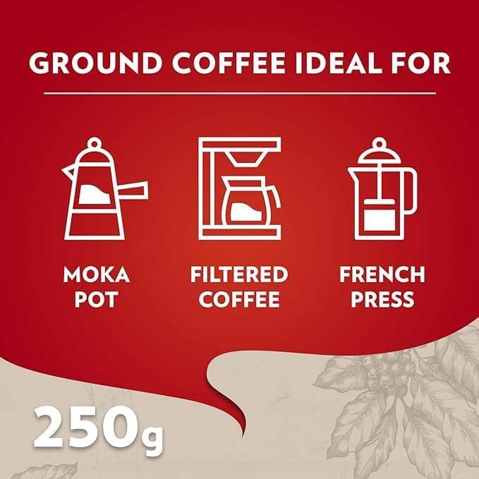 Qualita Rossa Roast Ground Coffee by Lavazza for Unisex - 8.8 oz Coffee