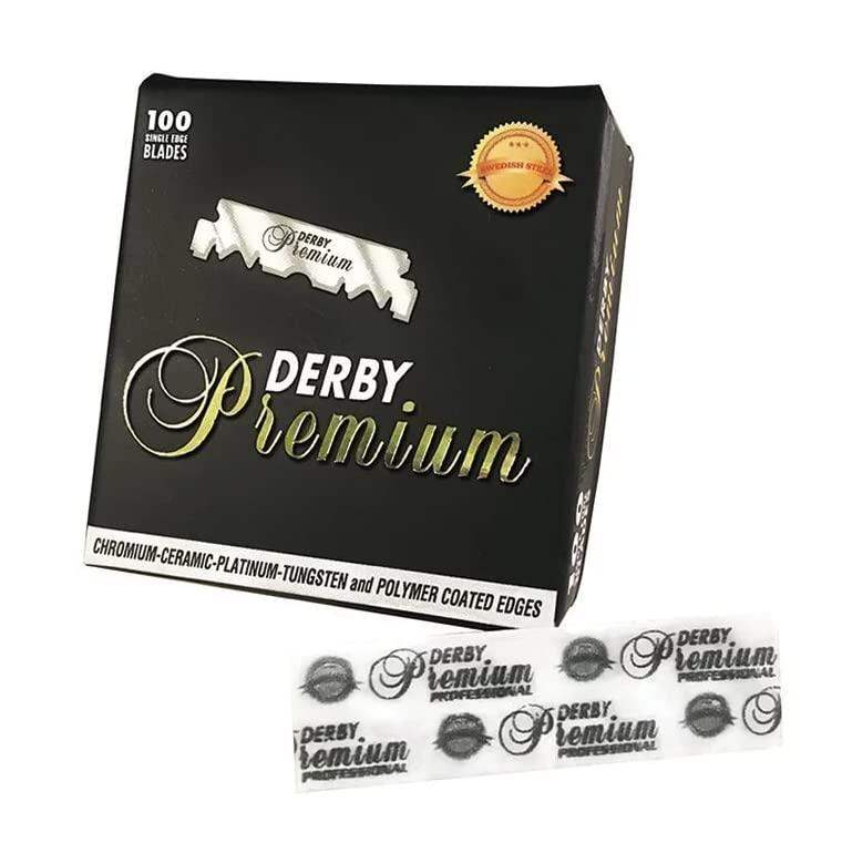 The Shave Factory Straight Edge Razor Kit (Matte / 300 Derby Premium Single Edge Razor Blades) - BarberSets