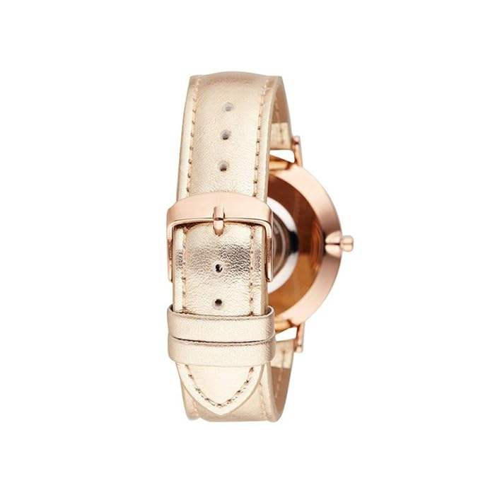 AO-187 Hygge - Gold/Black Leather Strap Watch by Andreas Osten for Women - 1 Pc Watch