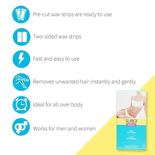 SURGI WAX Honey Body Wax Strips - SG82518