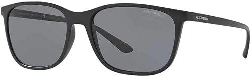Giorgio Armani AR 8084 5042-81 Frames of Life - Matte Black-Grey Polarized by Giorgio Armani for Men - 57-16-140 mm Sunglasses