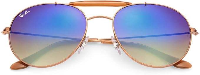 Ray Ban RB 3540 198-8B - Shiny Bronze-Blue Flash Gradient by Ray Ban for Unisex - 53-18-140 mm Sunglasses