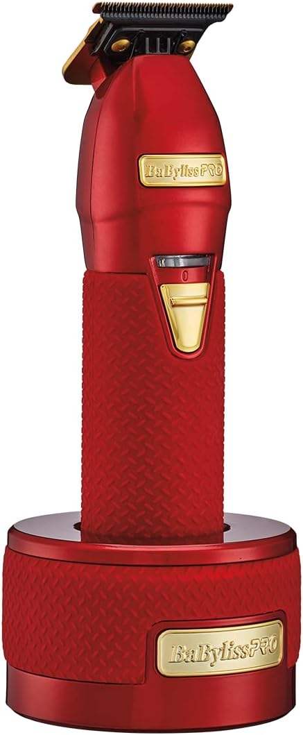 BaBylissPRO Boost FX Limited Edition Red Clipper, Trimmer & Charging Bases