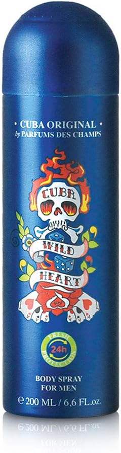 Cuba Wild Heart by Cuba for Men - 6.6 oz Body Spray
