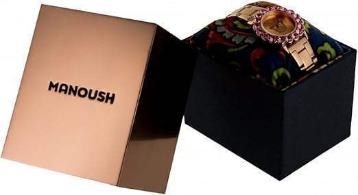 MSHLLRG Loulou - Rose Gold Stainless Steel Bracelet Watch by Manoush for Women - 1 Pc Watch