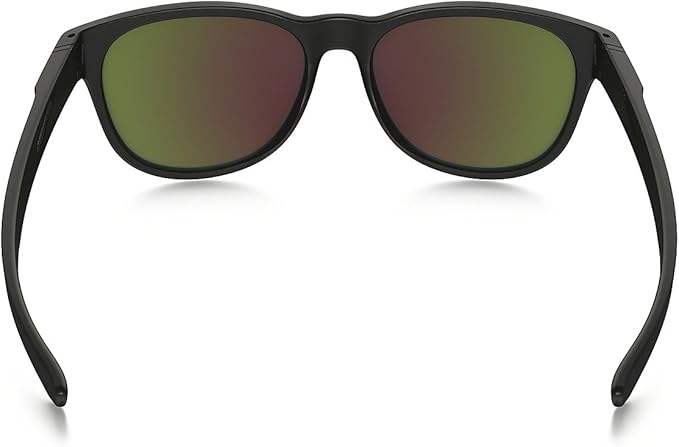 Oakley Stringer 009315-09 - Matte Black-Ruby Red Iridium by Oakley for Men - 55-16-145 mm Sunglasses