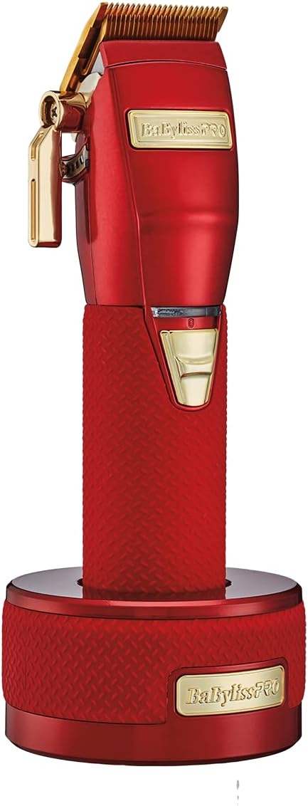 BaBylissPRO Boost FX Limited Edition Red Clipper, Trimmer & Charging Bases