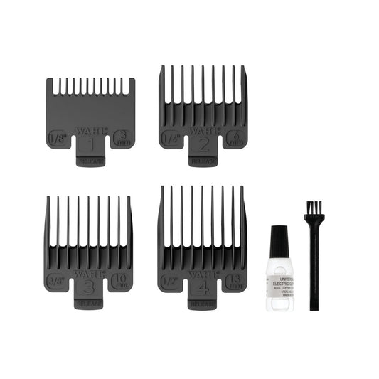 Wahl 1-4 Cutting Guide Comb Set - Black