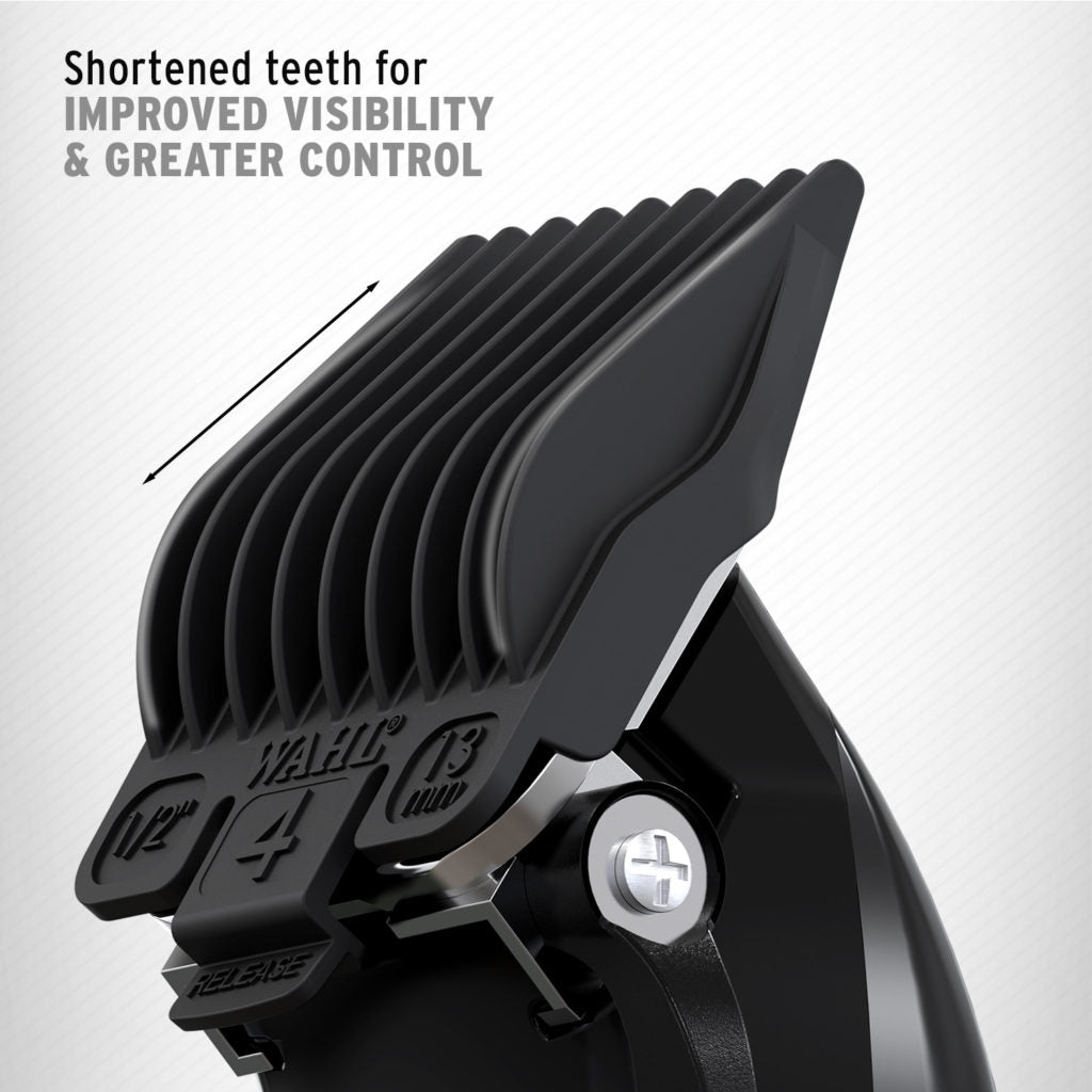 Wahl 1-4 Cutting Guide Comb Set - Black