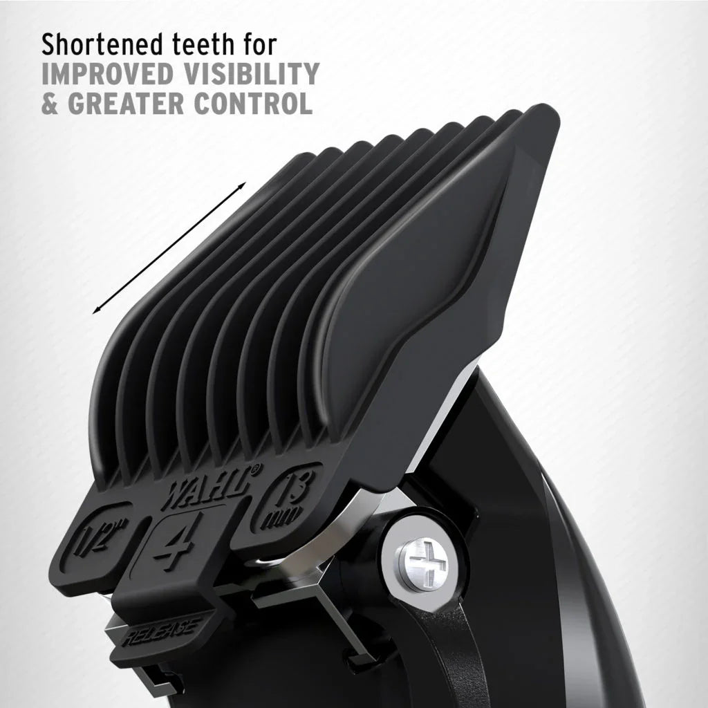 Wahl 1-4 Cutting Guide Comb Set - Black